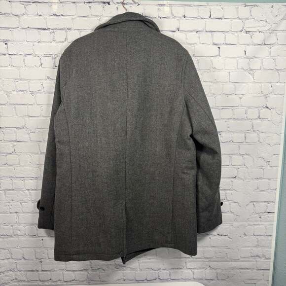 Lands' End NWT Men's Wool Blend Double-Breasted Peacoat - Picture 4 of 8